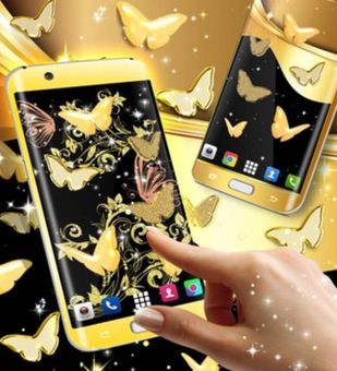 Gold butterfly live wallpaper screenshot 8