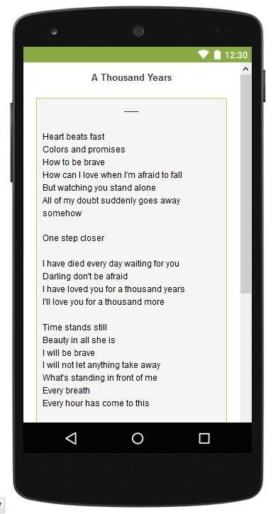 Download do APK de A Thousand Years Lyrics - Christina Perri para Android