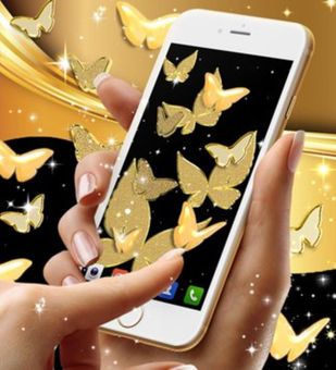 Gold butterfly live wallpaper screenshot 12