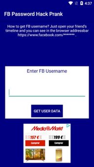 FB Password Hack Prank screenshot 1