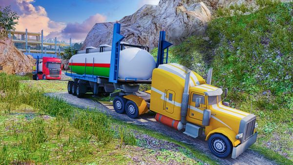 Oil Tanker Transport Offroad Truck Driver screenshot 2