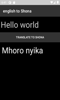 english to Shona translator screenshot 1