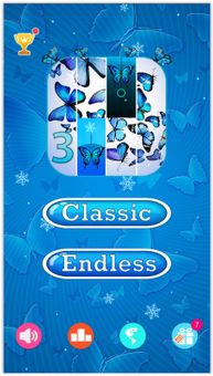 Blue butterfly Piano Tiles 3 screenshot 2