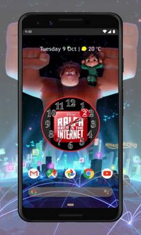 Ralph Breaks The Internet Clock Wallpaper screenshot 1