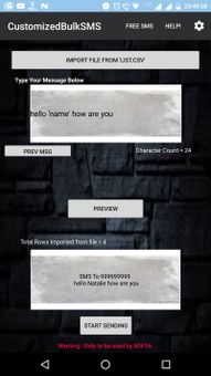 CustomizedBulkSMS screenshot 4