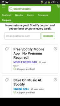 Coupons for Spotify screenshot 3