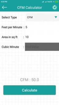 CFM Calculator screenshot 2