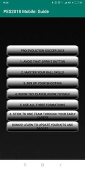 PES2018 Mobile: Guide screenshot 2