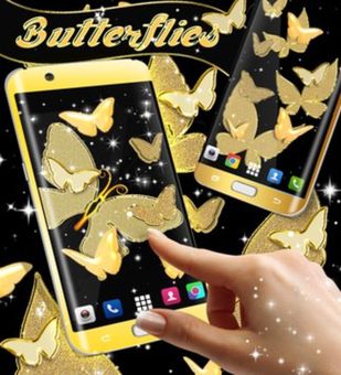 Gold butterfly live wallpaper screenshot 13