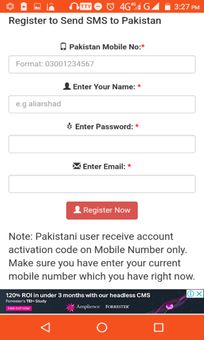 Online Send Free SMS screenshot 2