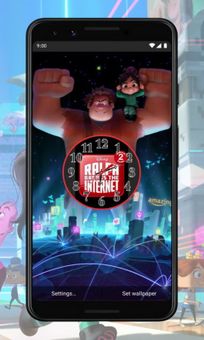 Ralph Breaks The Internet Clock Wallpaper screenshot 2