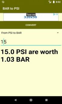 BAR to PSI converter screenshot 3