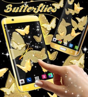 Gold butterfly live wallpaper screenshot 6
