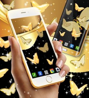 Gold butterfly live wallpaper screenshot 9