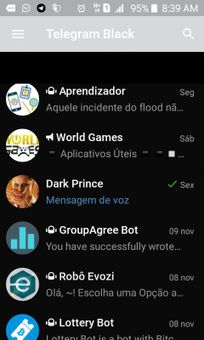 Telegram Black screenshot 1