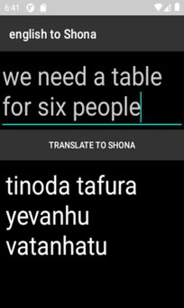 english to Shona translator screenshot 4