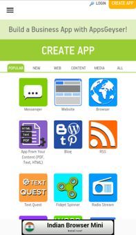 Appsgeyser - Free Android App Creator screenshot 2