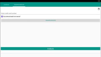 Credit Card number generator with analyzer Screenshot