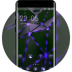 purple abstract lighting mechanical theme APK