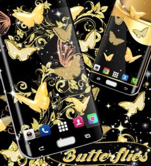Gold butterfly live wallpaper screenshot 17
