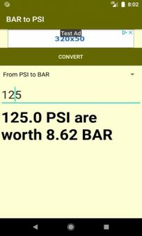 BAR to PSI converter screenshot 4