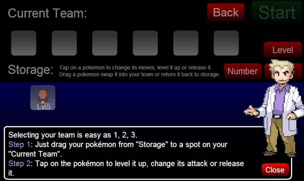 Pokemon Tower Defense APK version - Choose one of 3 Kanto starters