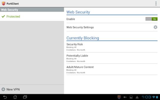 FortiClient screenshot 2