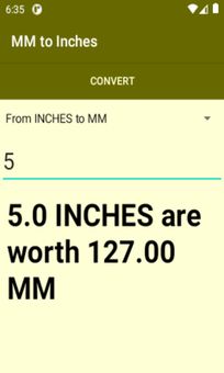 MM to Inches converter screenshot 4