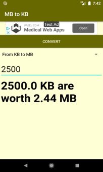 MB to KB converter screenshot 4