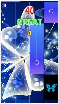 Blue butterfly Piano Tiles 3 screenshot 3