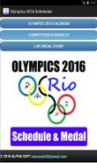 OLYMPICS 2016: SCHEDULES Screenshot